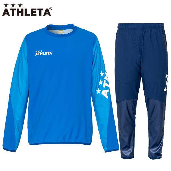 アスレタ ピステシャツ パンツ 上下セット 大人用 サッカー フットサル トレーニングウェア ジャージ  ATHLETA 18012-18013 BLU/NVY