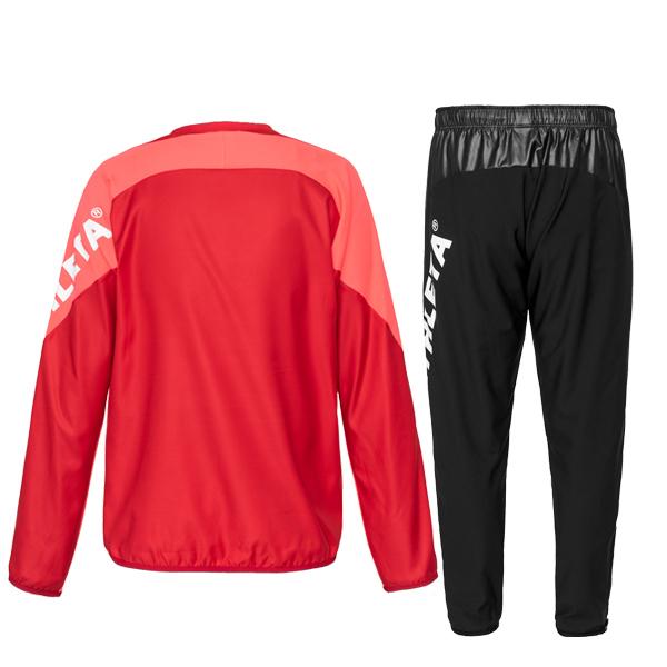 アスレタ ピステシャツ パンツ 上下セット 大人用 サッカー フットサル トレーニングウェア ジャージ  ATHLETA 18012-18013 RED/BLK｜footballpark｜02