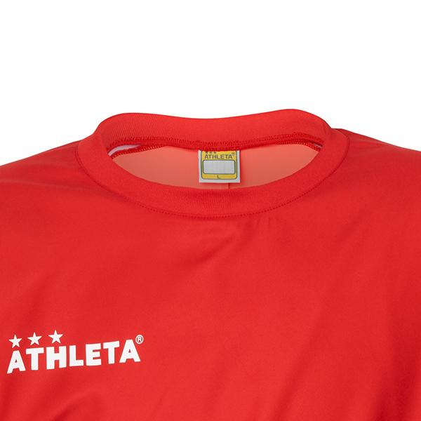 アスレタ ピステシャツ パンツ 上下セット 大人用 サッカー フットサル トレーニングウェア ジャージ  ATHLETA 18012-18013 RED/BLKの画像
