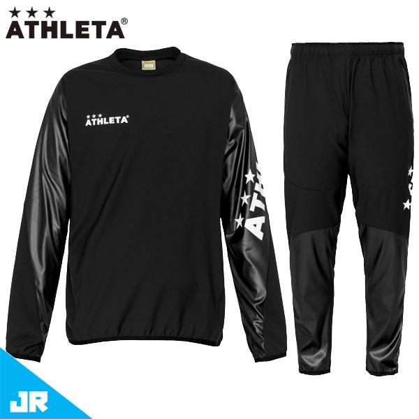 アスレタ ピステシャツ パンツ 上下セット ジュニア 子供用 サッカー フットサル トレーニングウェア ジャージ  ATHLETA 18012J-18013J BLK/BLK｜footballpark