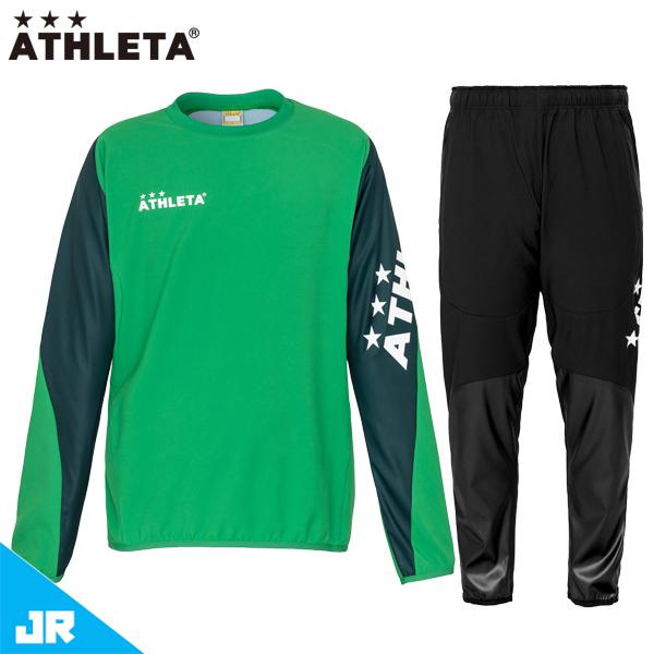 アスレタ ピステシャツ パンツ 上下セット ジュニア 子供用 サッカー フットサル トレーニングウェア ジャージ  ATHLETA 18012J-18013J KGR/BLK｜footballpark