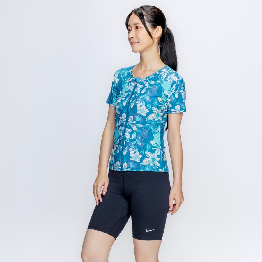 【NIKE SWIM公式】ナイキ SS26 半袖ジップ付きプリントセパレーツ（フラワー） 2993160 水泳 レディース水着 スイミング 女性 ブランド 体型カバー フットマーク_8