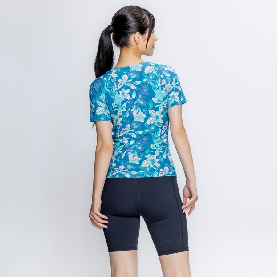 【NIKE SWIM公式】ナイキ SS26 半袖ジップ付きプリントセパレーツ（フラワー） 2993160 水泳 レディース水着 スイミング 女性 ブランド 体型カバー フットマーク_9