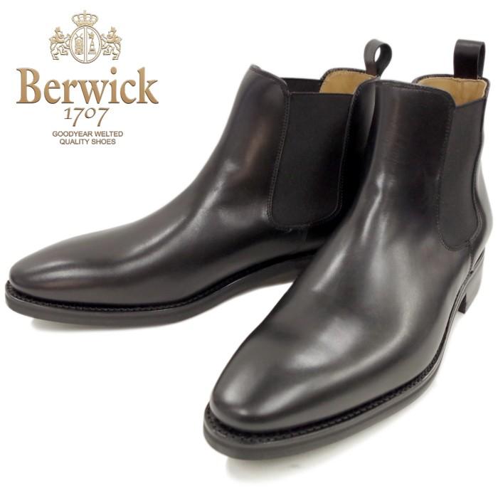 Berwick 1707 バーウィック サイドゴアブーツ 靴 848 ブラック 