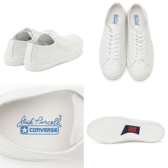 超美品CONVERSE コンバース ジャックパーセル エナメルレザー スリッポン CONVERSE｜高級感のある エナメルレザー仕様の「ジャック