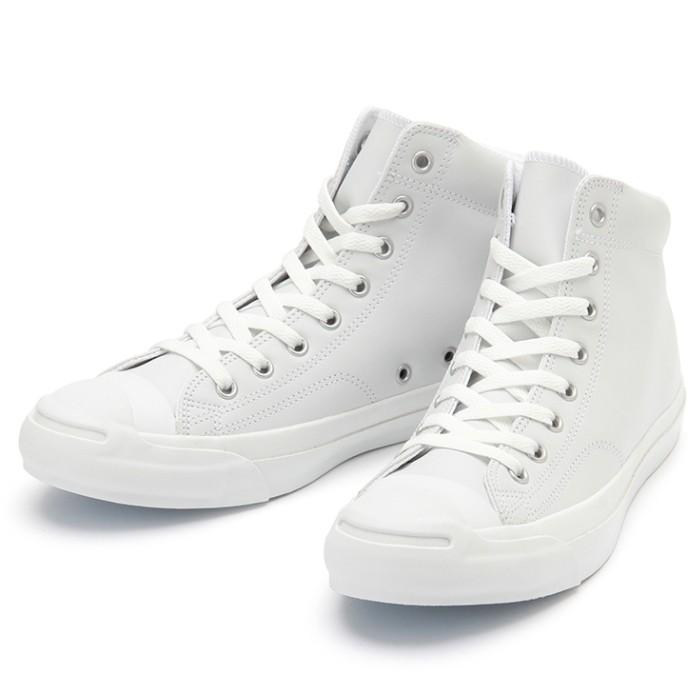 コンバース 正規品 CONVERSE JACK PURCELL LEATHER MID ジャックパーセル ミッドカット ハイカット レザー スニーカー メンズ｜footmonkey