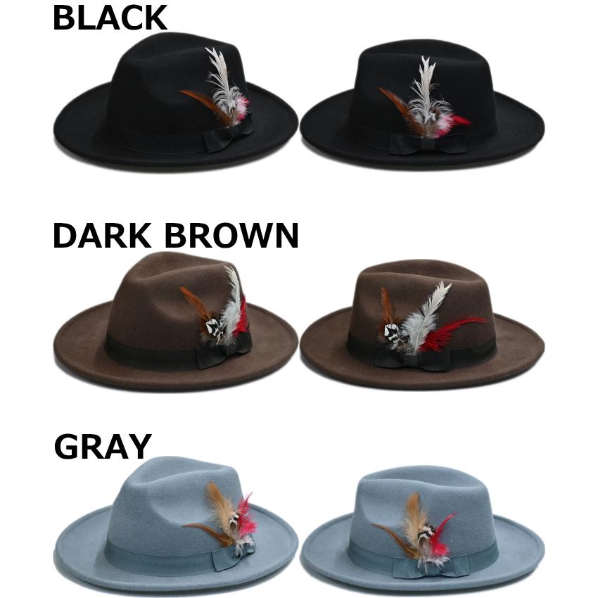 フットモンキー オリジナル ハット FootMonkey ORIGINAL HAT ウールハット メンズハット 中折れハット フェルトハット メンズ フェドラハット 羽根付き 帽子 |  | 01