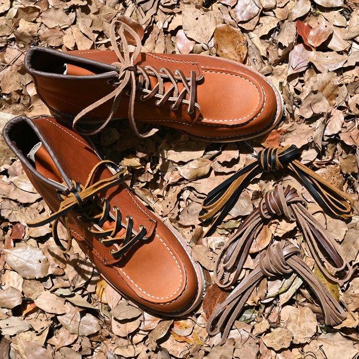 ★なっつ様★革編みシューレース２本　靴紐☆ホーウィン・クロムエクセルレザー レザーシューレース LEATHER SHOELACES 150cm クロムエクセルレザー