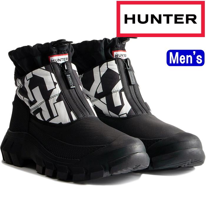 【美品】HUNTER ハンター　レイン スノー ブーツ26cm 男女兼用 ユニセックス ハンター グリップ トール スノー ブーツ - ブラック