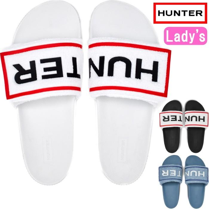 ハンター サンダル WFD1035MAS HUNTER 国内正規品 Womens Original Terry Towelling Logo