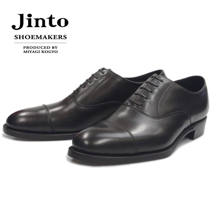 Jinto ジント Jinto CAP TOE OXFORD SMK302T ブラック ストレート
