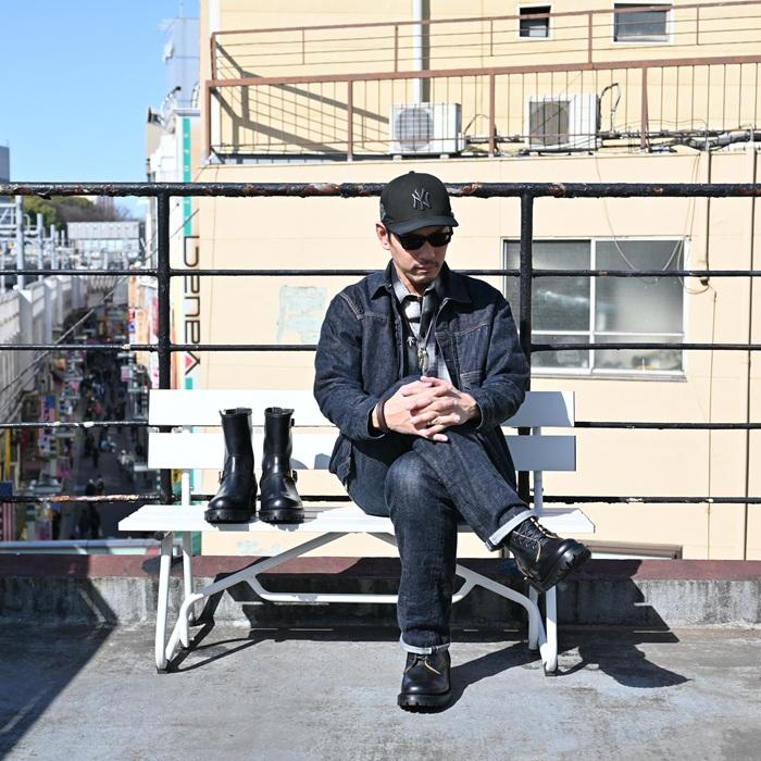 Locking Shoes by FootMonkey ロッキングシューズ フットモンキー TIME SHOE FACTORY JTS-001 ブラック LOGGER BOOTS ロガーブーツ 茶芯 ワークブーツ 本革の画像