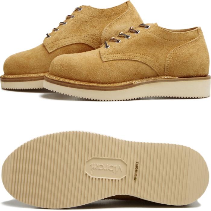 Locking Shoes by FootMonkey ロッキングシューズ フットモンキー PLAIN TOE OXFORD TS-003 ベージュスエード レースアップ ワークブーツ 本革 メンズの画像