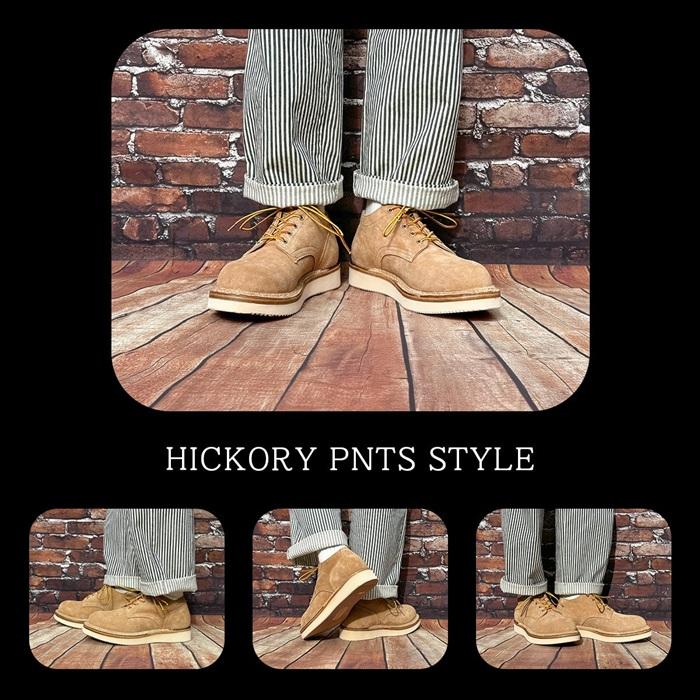 Locking Shoes by FootMonkey ロッキングシューズ フットモンキー PLAIN TOE OXFORD TS-003 ベージュスエード レースアップ ワークブーツ 本革 メンズの画像