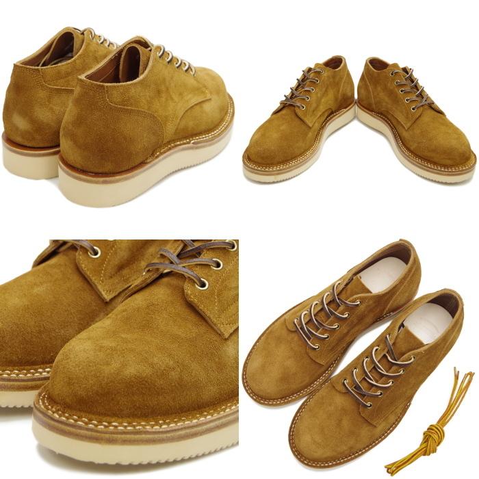 Locking Shoes by FootMonkey ロッキングシューズ フットモンキー PLAIN TOE OXFORD TS-003 ゴールドスエード レースアップ ワークブーツ 本革 メンズ｜footmonkey｜03