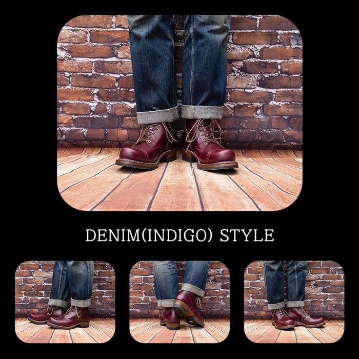 Locking Shoes by FootMonkey ロッキングシューズ フットモンキー CAP TOE LACE UP BOOTS TS-013 ワイン キャップトゥレースアップブーツ ワークブーツの画像