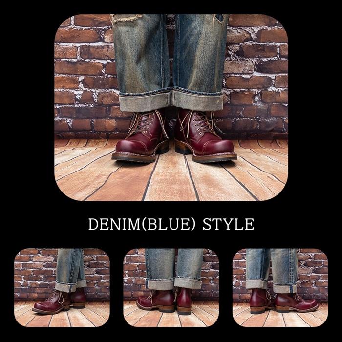 Locking Shoes by FootMonkey ロッキングシューズ フットモンキー CAP TOE LACE UP BOOTS TS-013 ワイン キャップトゥレースアップブーツ ワークブーツの画像