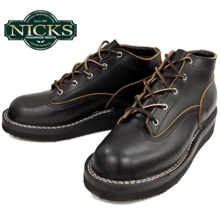 ニックスブーツ NICKS BOOTS Lace to Toe OX 4インチハイト ブラックドメイン｜footmonkey