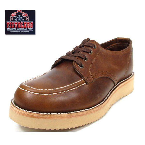 PISTOLERO ピストレロ オックスフォード モック シューズ OXFORD MOC SHOE 113-02 ブラウン メキシコ製 メンズ Men's｜footmonkey