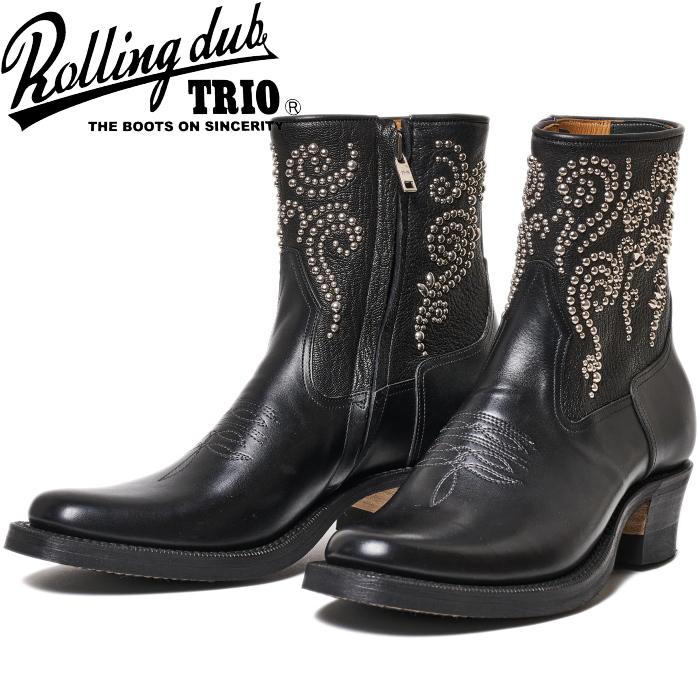 ROLLING DUB TRIO LORO ZIP BLACK STUDS BY METAL JACKET ローリング