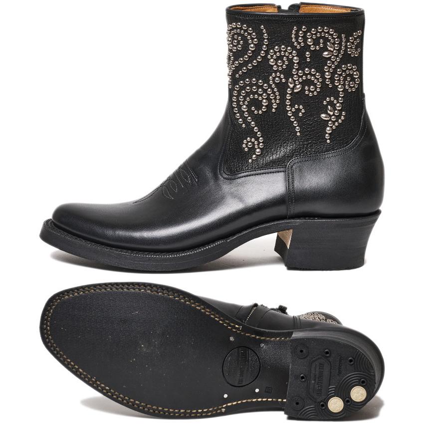 靴 ROLLING DUB TRIO LOROZIP BLACK ROLLING DUB TRIO LORO ZIP BLACK STUDS BY METAL JACKET ローリング