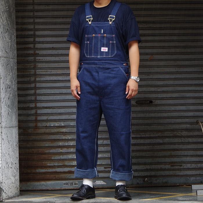 ラウンドハウス クラシック ブルー デニム ビブ オーバーオールズ