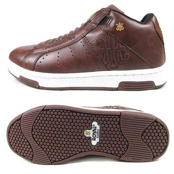 ロイヤルエラスティックス アイコン ミッド ROYAL ELASTICS ICON MID BROWN WHITE スニーカー メンズ 黒