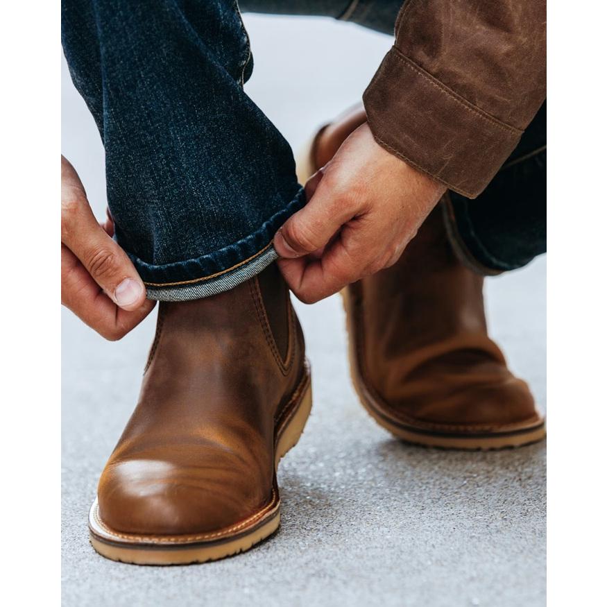 レッドウィング ウィークエンダー RED WING 3128 WEEKENDER CHELSEA Copper Rough & Tough カッパー ラフアンドタフ サイドゴアブーツ チェルシーブーツの画像