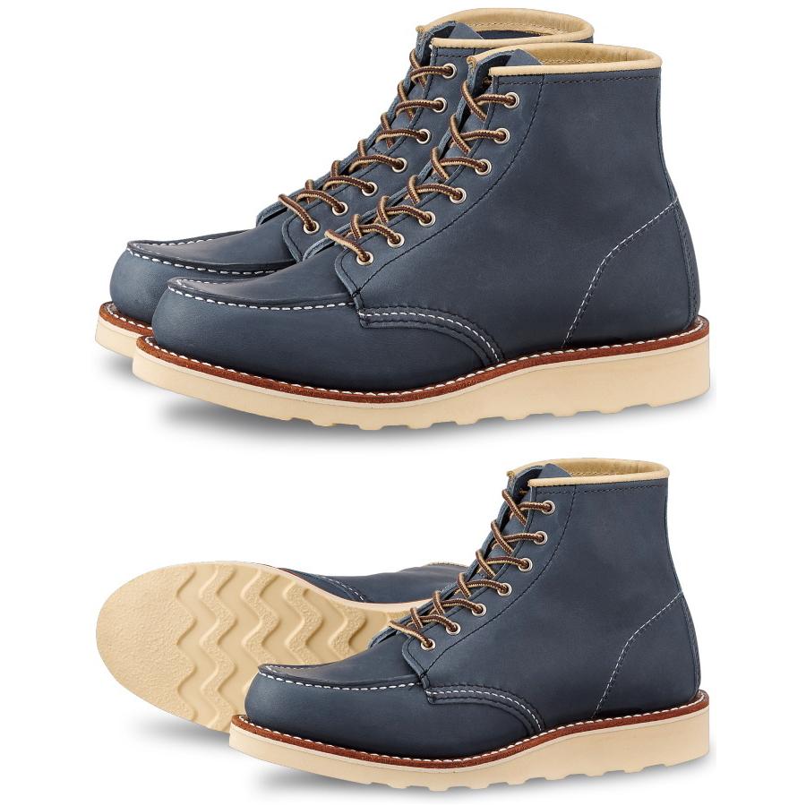 レッドウィング ブーツ レディース 本革 RED WING 3353 ［Indigo "Legacy"］ 6" Classic Moc インディゴ レガシー ワークブーツ アイリッシュセッター｜footmonkey｜02