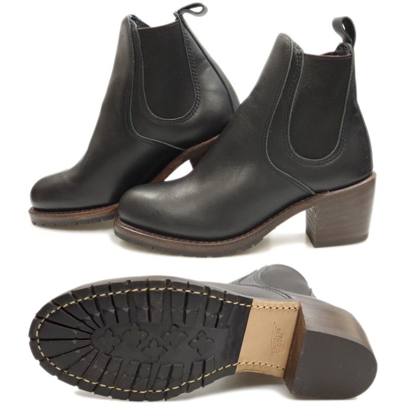 レッドウィング ブーツ レディース 本革 RED WING 3473 ［Black "Boundary"］ HARRIET ハリエット サイドゴアブーツ チェルシーブーツ ブラック バウンダリーの画像