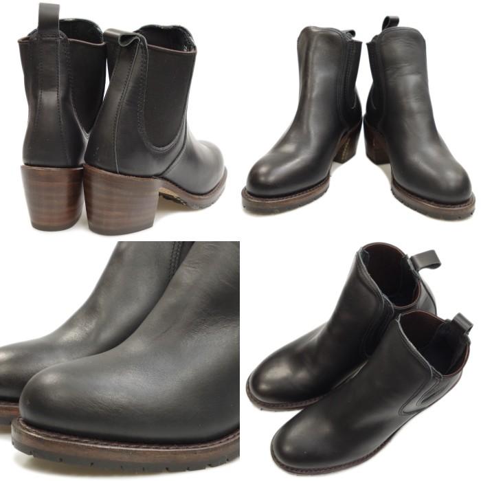 レッドウィング ブーツ レディース 本革 RED WING 3473 ［Black "Boundary"］ HARRIET ハリエット サイドゴアブーツ チェルシーブーツ ブラック バウンダリーの画像