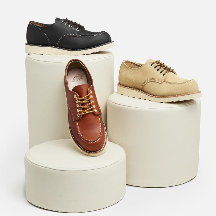 レッドウィング ワークオックスフォード 正規品 RED WING 8090 ［Black "Prairie"］ CLASSIC MOC OXFORD ブラック プレーリー クラシックモックの画像