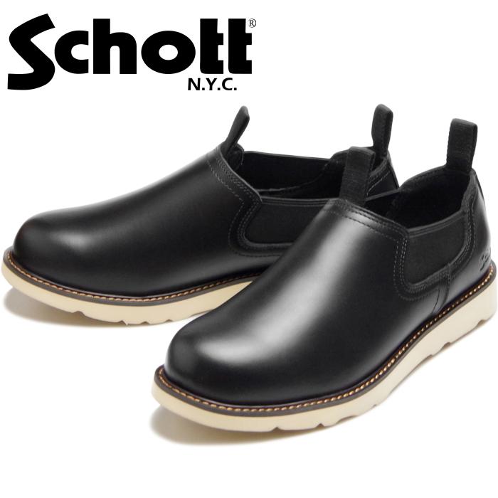 【未使用品】Schott ショット スエード サイドゴアブーツ 26.5 Schott TWIN GORE LOW ショット サイドゴアブーツ S23003 ブラック
