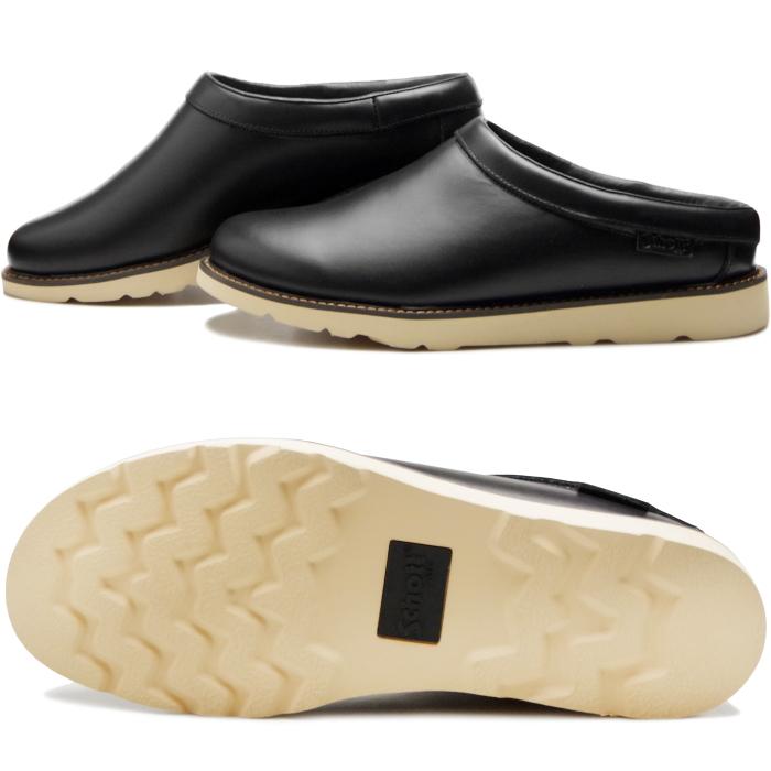 Schott LEATHER CLOG ショット レザークロッグ S23004 ブラック