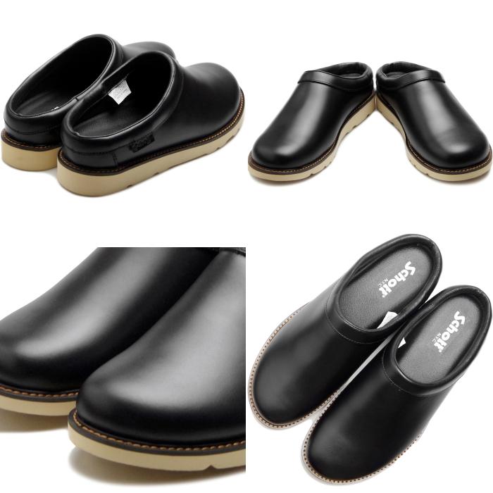 Schott LEATHER CLOG ショット レザークロッグ S23004 ブラック