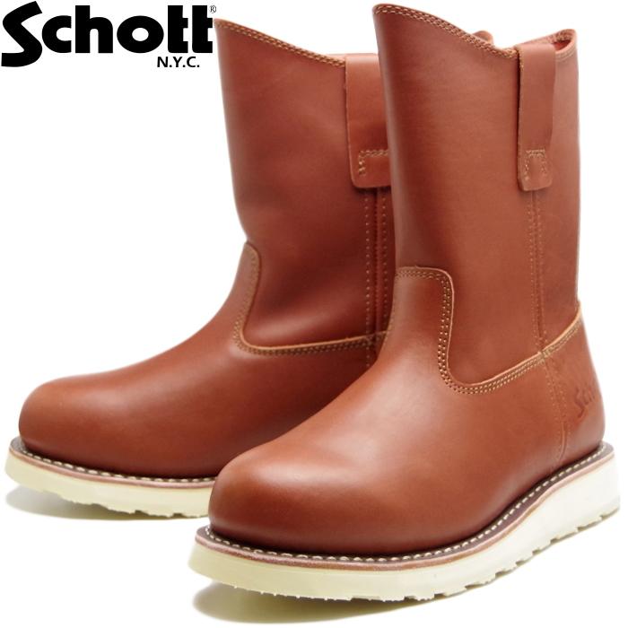 Schott / Wellington boots/ブーツ/US9/BlickRed/レザー/S24100 Schott WELLINGTON BOOTS ショット ウエリントンブーツ S24100