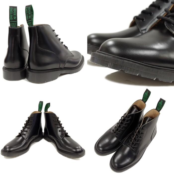 【SALE：20％OFF】ソロヴェアー SOLOVAIR 474 6 EYE DERBY BOOT ブラック プレーン ブーツ レースアップ