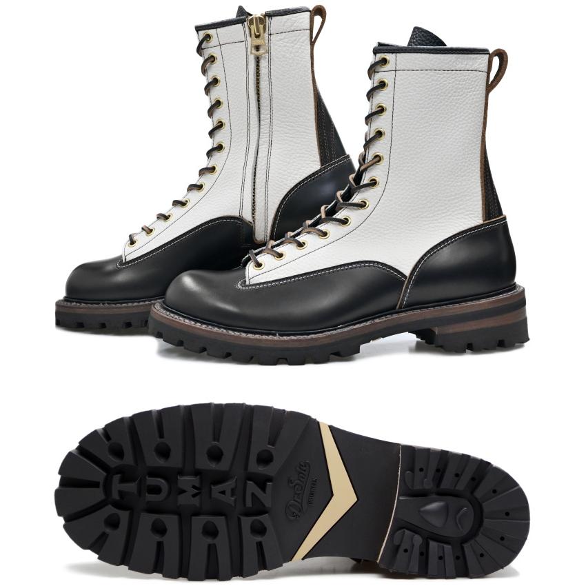 スッピン SPPN BOOTS SP-08L ブラック/アイボリー 8-INCH LACE TO TOE