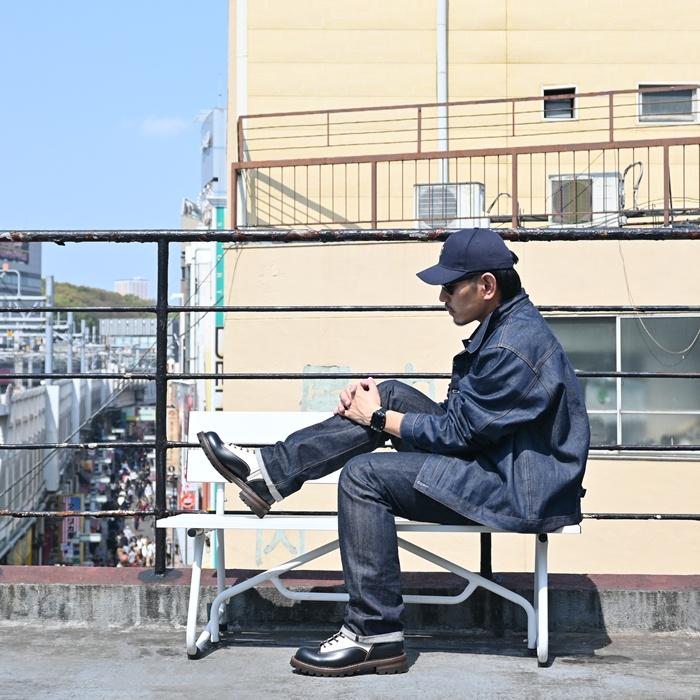 スッピン SPPN BOOTS SP-08L ブラック/アイボリー 8-INCH LACE TO TOE BOOTS 8インチ レーストゥトゥブーツ 茶芯 ワークブーツ 本革 メンズ ラインマンブーツの画像