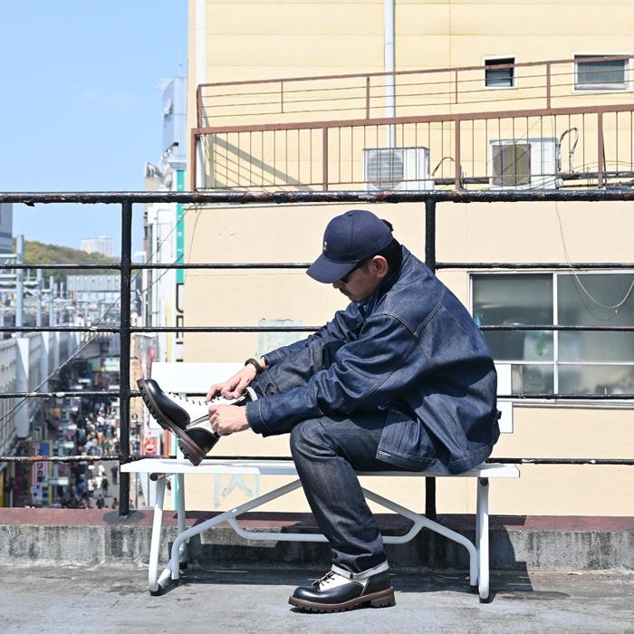 スッピン SPPN BOOTS SP-08L ブラック/アイボリー 8-INCH LACE TO TOE BOOTS 8インチ レーストゥトゥブーツ 茶芯 ワークブーツ 本革 メンズ ラインマンブーツの画像
