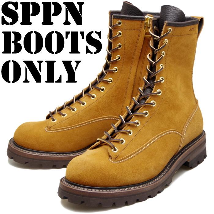 SPPN BOOTS スッピン SP-08L タバコスエード 8-INCH LACE TO TOE 8
