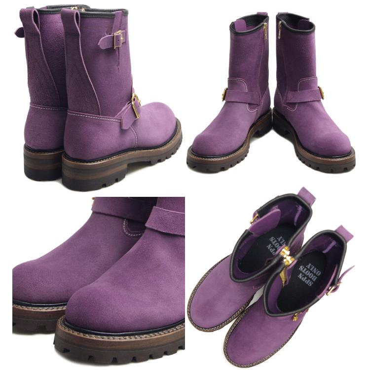 SPPN BOOTS スッピン SP-09E パープルスエード 9-INCH ENGINEER