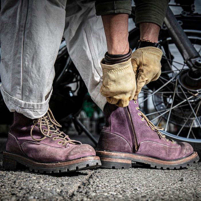 SPPN BOOTS スッピン SP-09E パープルスエード 9-INCH ENGINEER 9