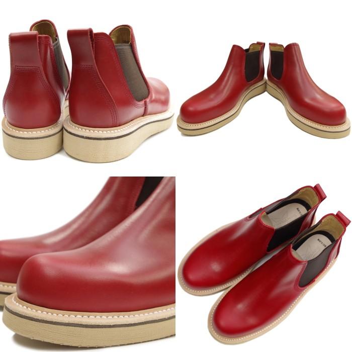 SLOW WEAR LION レザー 赤 ハイカットブーツ ジッパー付き SLOW Wear Lion（スローウェアライオン） ○○スローウェアライオン