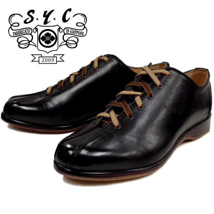 S.Y.C エスワイシー SYC シューズ ブーツ メンズ ローカット 1502 BLACK 日本製 レザー