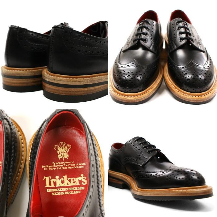 Tricker's ○○正規品 トリッカーズ M7292 【ブラック/レッド