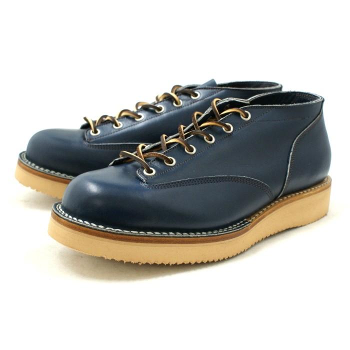 ヴァイバーグ VIBERG ブーツ BOOTS LACE TO TOE OXFORD 〔ネイビーラティゴ〕 ヴィバーグ ビバーグ ワークブーツ｜footmonkey