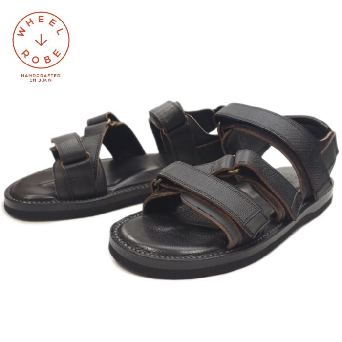 激安通販新作 Wheel ウィールローブwheelrobeサンダルメンズレザー日本製 Robe 日本製 レザー メンズ サンダル スポーツサンダル Chromexcel クロムエクセル エンボスブラック 150 Sandals Wandering ウィールローブ サンダル Www Falarmelhor Com Br