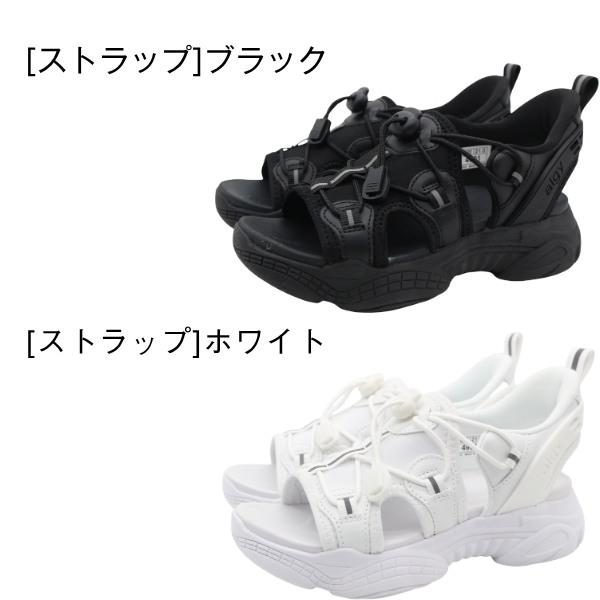 サンダル キッズ 子供靴 ハンズフリー 黒 ブラック 白 ホワイト 軽量 軽い 女の子 厚底 ベルト ストラップ クッション かわいい おしゃれ ALGY 4900 4901 | algy | 09