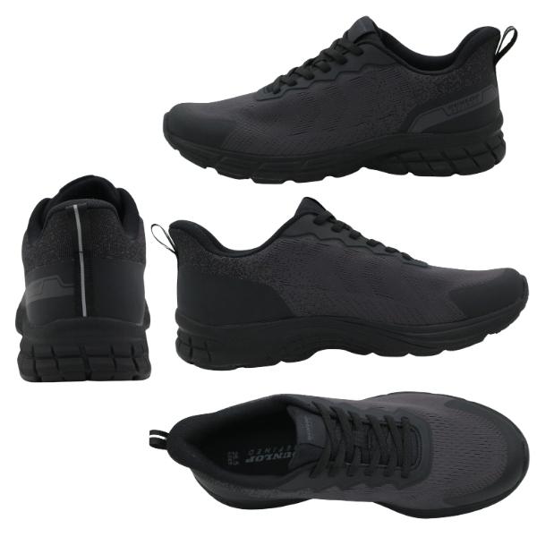 DUNLOP（ダンロップ） スニーカー メンズ 靴 黒 ブラック イエロー 4E